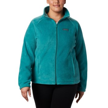 Columbia Benton Springs Full Zip Plus Size, Chamarras Verdes Claro Para Mujer | 265143-BQN